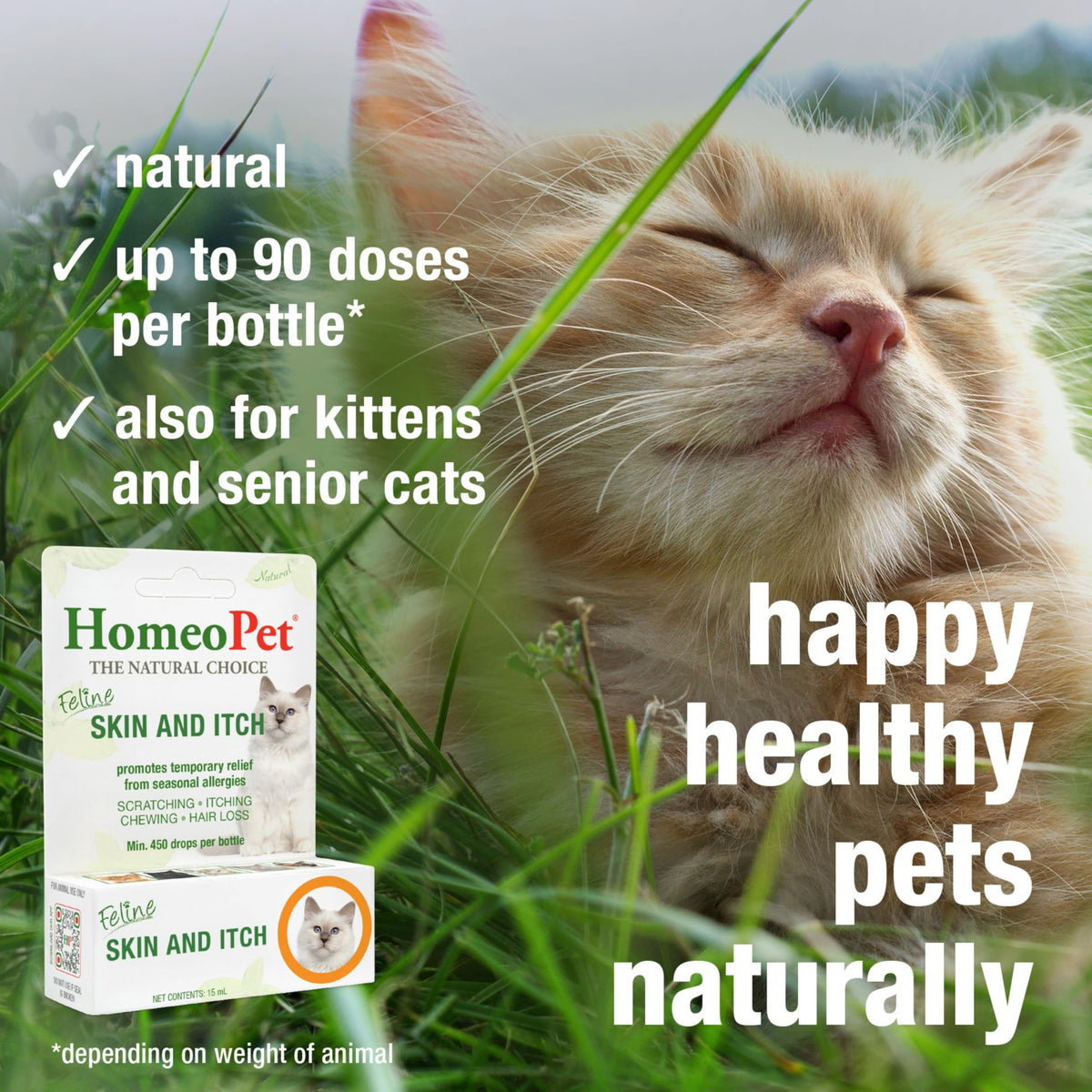 Feline Skin and Itch Supplement 15 Milliliters Y793